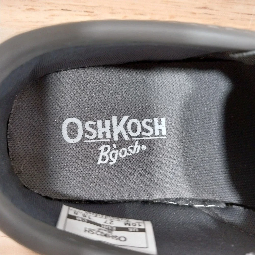 OshKosh Slip On Sneakers Kids Perforated Faux Leather 10M Grey